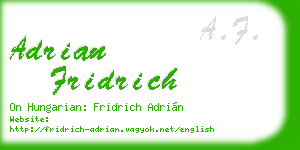 adrian fridrich business card