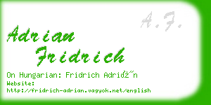 adrian fridrich business card